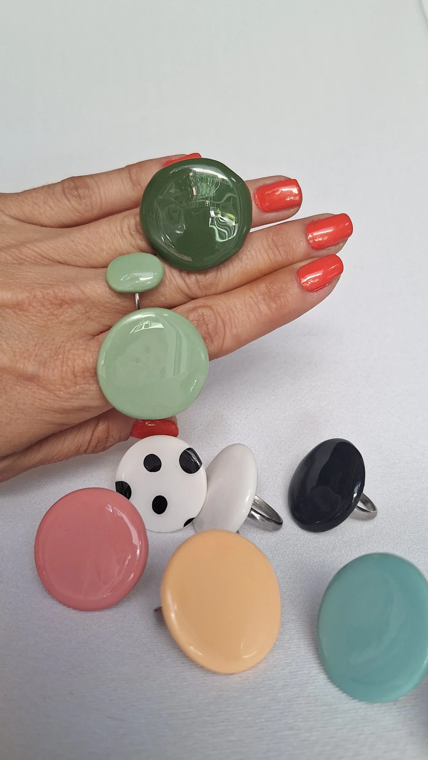 Anillo Maxi Verde Claro - Imagen 8